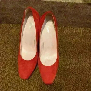 Castaner Red Suede Pumps